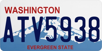 WA license plate ATV5938