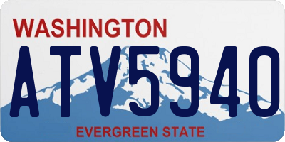 WA license plate ATV5940