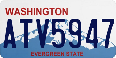 WA license plate ATV5947
