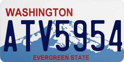 WA license plate ATV5954