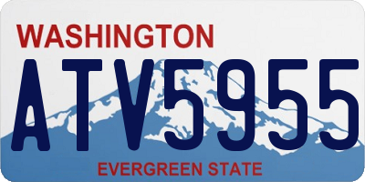 WA license plate ATV5955