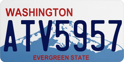 WA license plate ATV5957