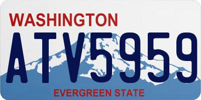 WA license plate ATV5959