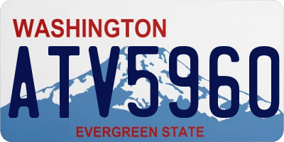 WA license plate ATV5960