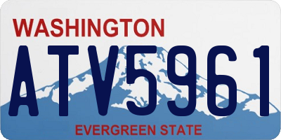 WA license plate ATV5961