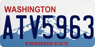 WA license plate ATV5963
