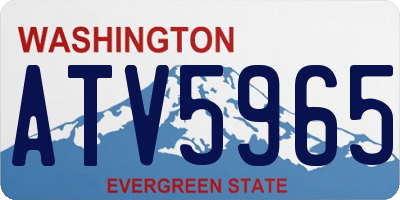 WA license plate ATV5965