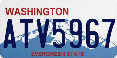 WA license plate ATV5967
