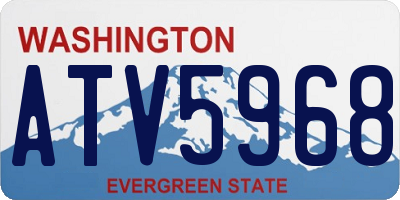 WA license plate ATV5968