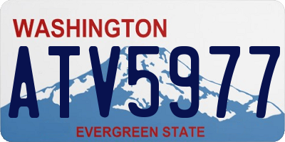 WA license plate ATV5977