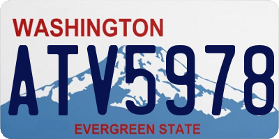 WA license plate ATV5978