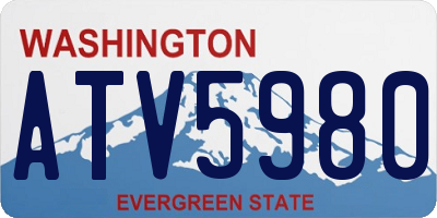 WA license plate ATV5980