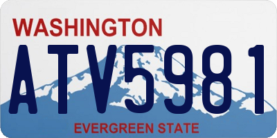 WA license plate ATV5981