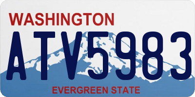 WA license plate ATV5983
