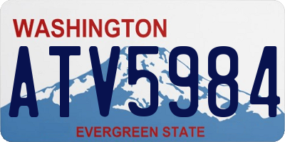 WA license plate ATV5984