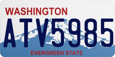 WA license plate ATV5985