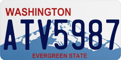 WA license plate ATV5987