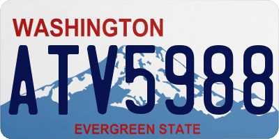WA license plate ATV5988