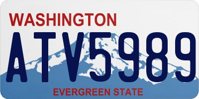 WA license plate ATV5989