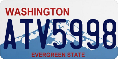 WA license plate ATV5998