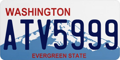 WA license plate ATV5999