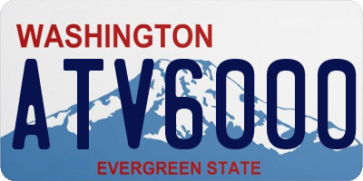 WA license plate ATV6000