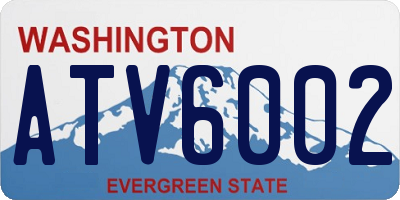 WA license plate ATV6002