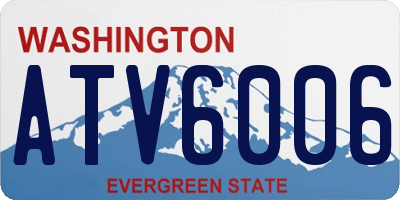 WA license plate ATV6006
