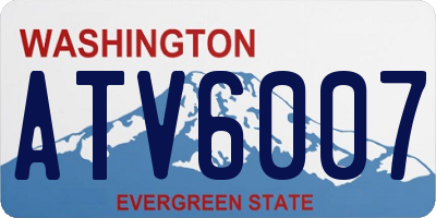 WA license plate ATV6007