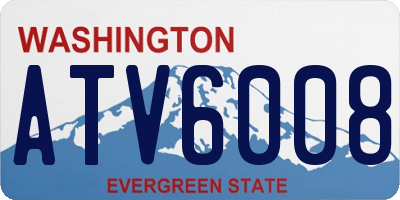 WA license plate ATV6008