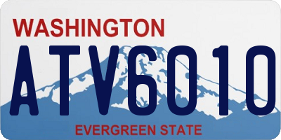 WA license plate ATV6010