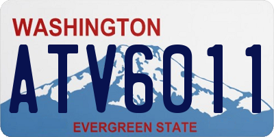 WA license plate ATV6011