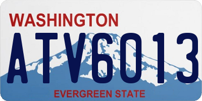 WA license plate ATV6013