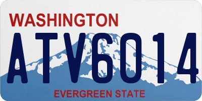 WA license plate ATV6014