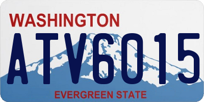 WA license plate ATV6015
