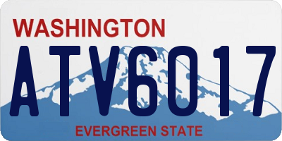 WA license plate ATV6017