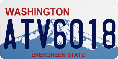 WA license plate ATV6018