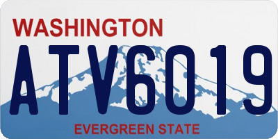 WA license plate ATV6019