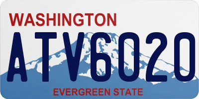 WA license plate ATV6020