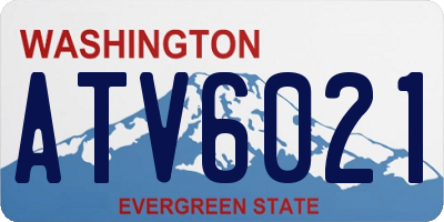 WA license plate ATV6021