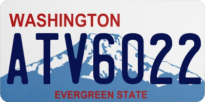 WA license plate ATV6022