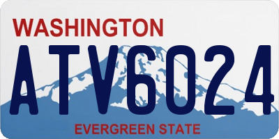 WA license plate ATV6024