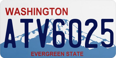 WA license plate ATV6025