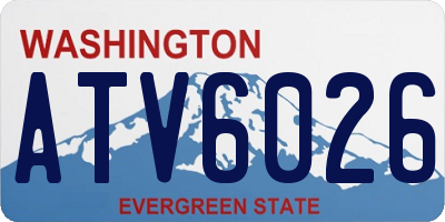 WA license plate ATV6026