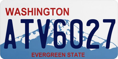 WA license plate ATV6027