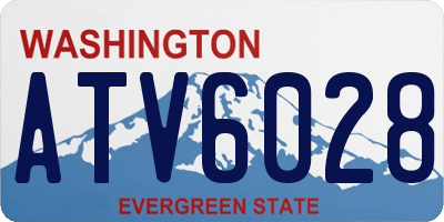WA license plate ATV6028