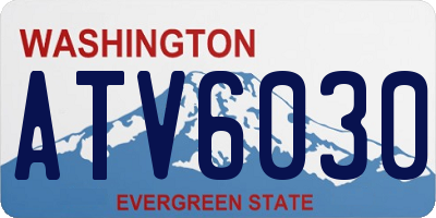 WA license plate ATV6030
