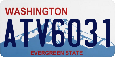 WA license plate ATV6031