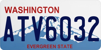 WA license plate ATV6032