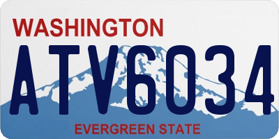 WA license plate ATV6034